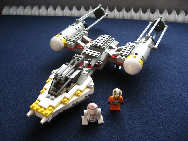 lego star wars y wing and tie fighter